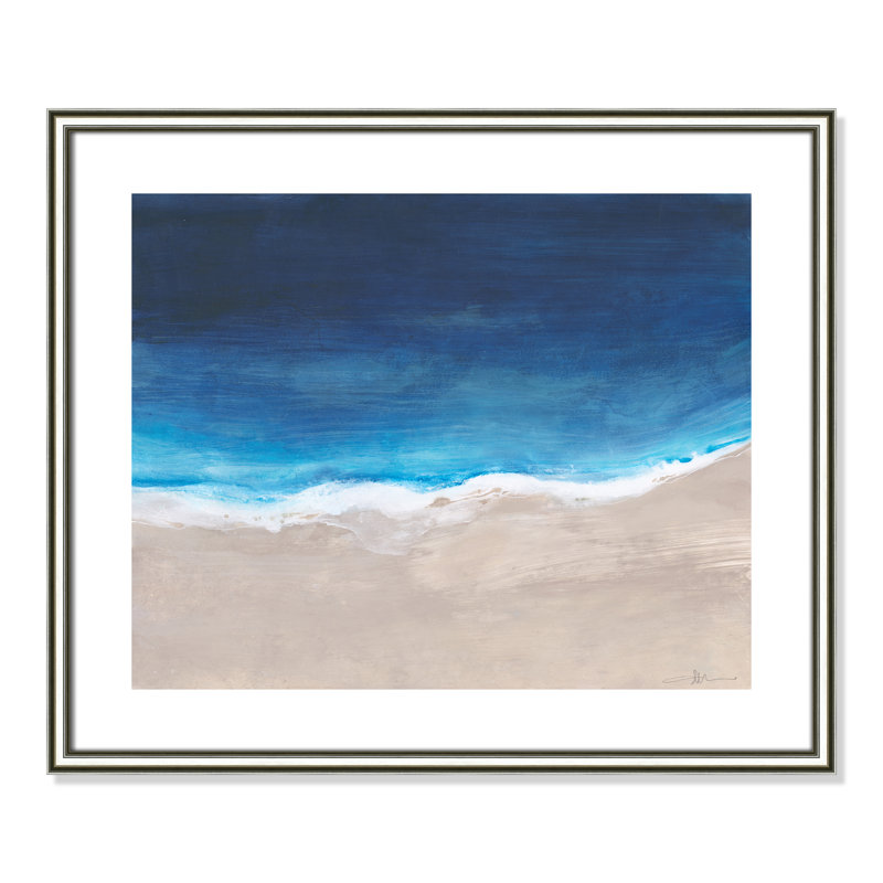 Stalter Oceans From Above - Painting Print, Silver Framed Paper, 21.5" H x 25.5" W x 0.88" D