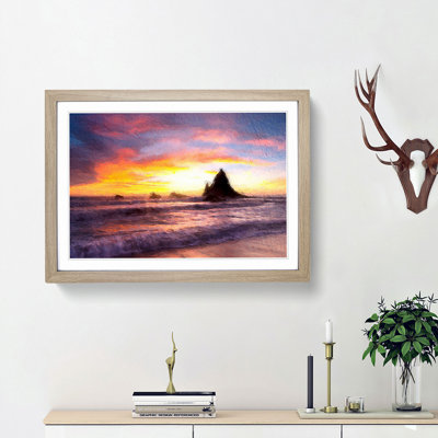 Martins Beach - Picture Frame Painting Print