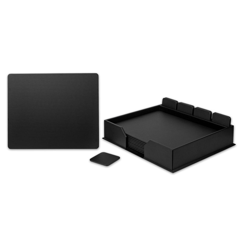Grider Faux Leather Desk Organizer Set