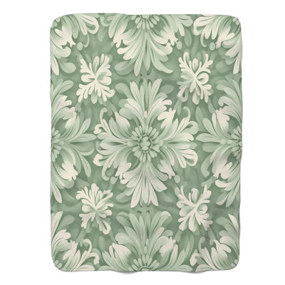 Damask Greens - 1 Piece Premium Blanket