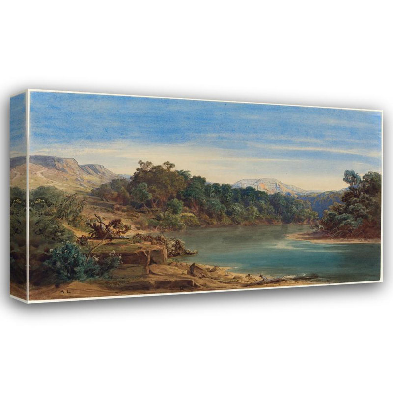 "Le long du Jourdain" par August Löffler, reproduction d'art sur toile tendue, H 40 po x l 28 po