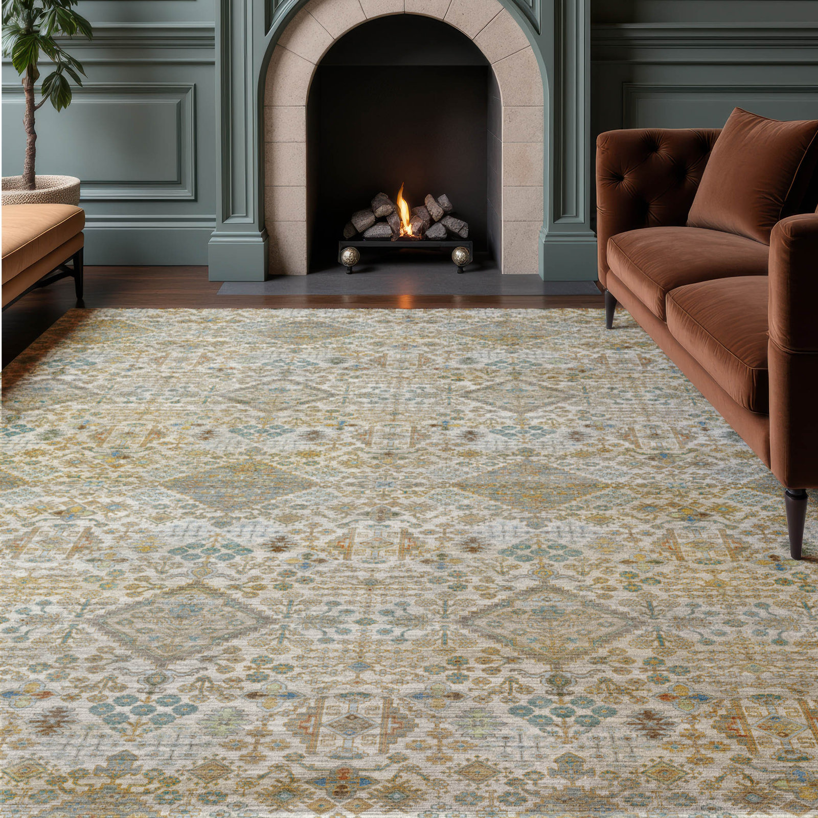 Rug, Ivory, 3' x 5'