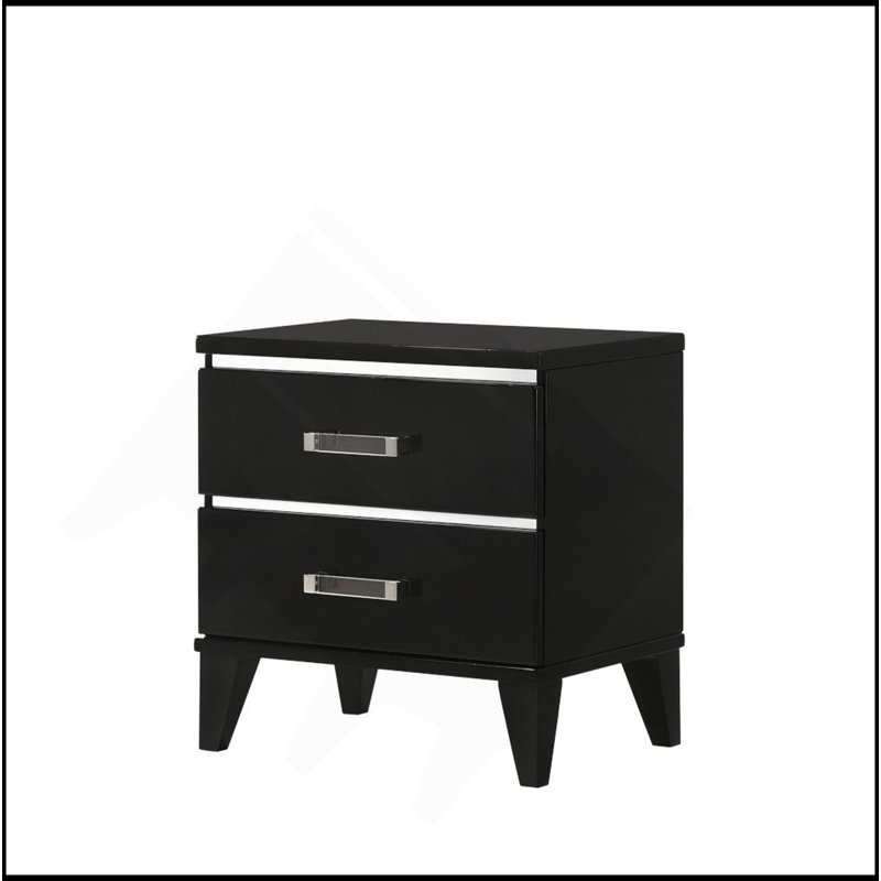 Table de chevet noire