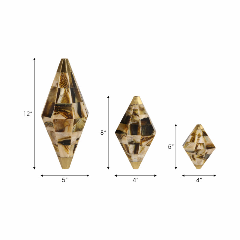 Latitude Run® 3-Pieces Allagash Horn Resin Spheres