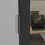Porte intérieure vitrée Full-Lite 30" × 80", cadre en aluminium noir mat, porte à charnières pour garde-manger-136026393