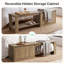 Banc d'entrée 62,99 "avec tablette à chaussures et armoire de rangement réversible pour couloir et chambre à coucher