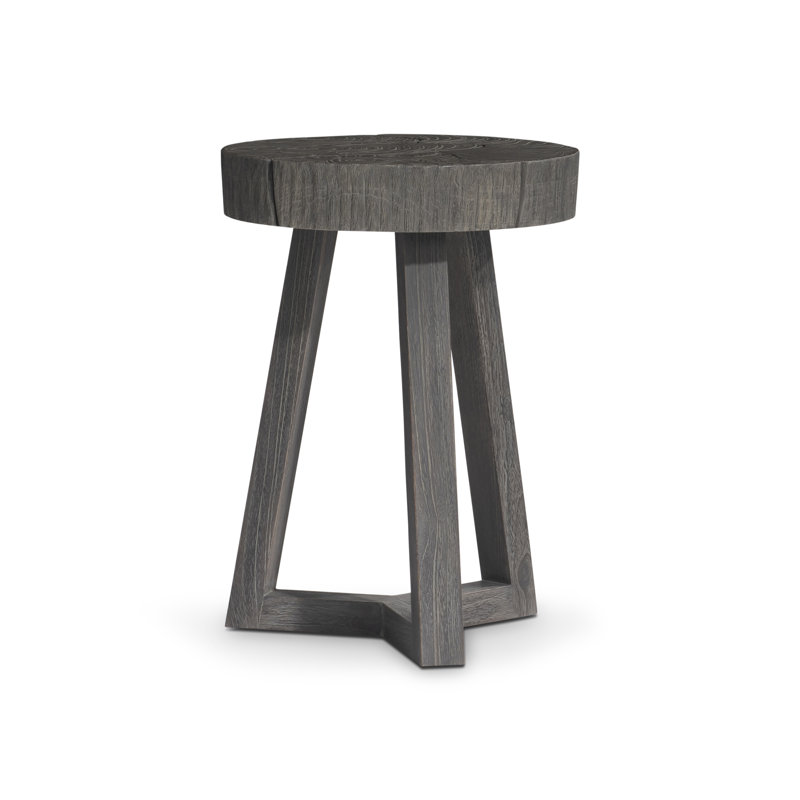 Kaya Outdoor Round Teak Side Table, 16"