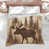 Brun foncé / beige moyen