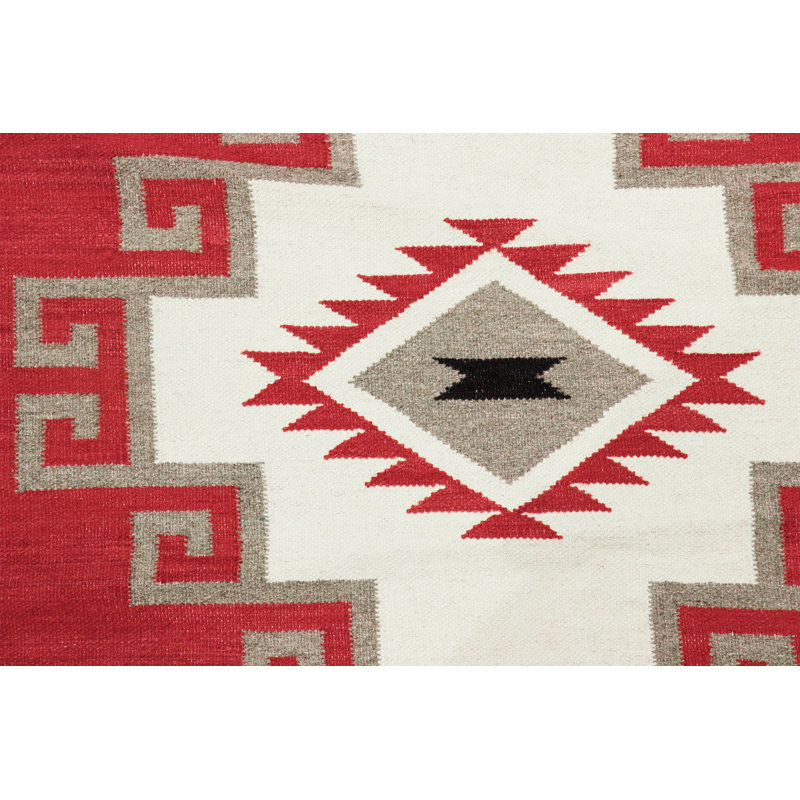 Tapis rouge en laine tissé à la main Tuscany, Rouge