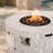 Demetrius Round Propane Smokeless Fire Pit Table-136985198