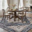 Tapis lavable doux antidérapant à motif floral rétro pour le salon, la chambre à coucher bleu marine-2010383193-2007750331