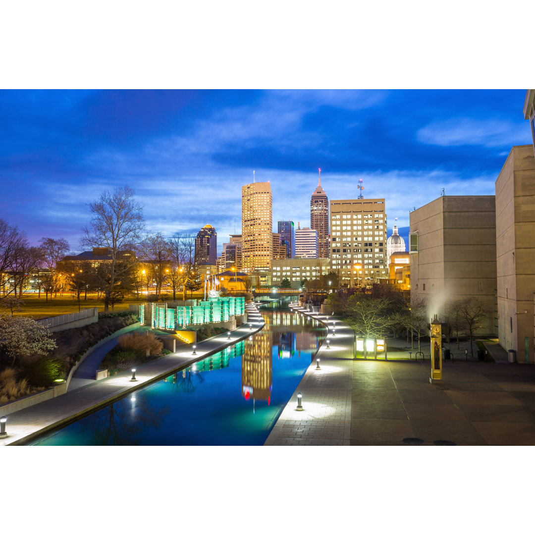 Indianapolis Skyline - Kunstdrucke auf Segeltuch