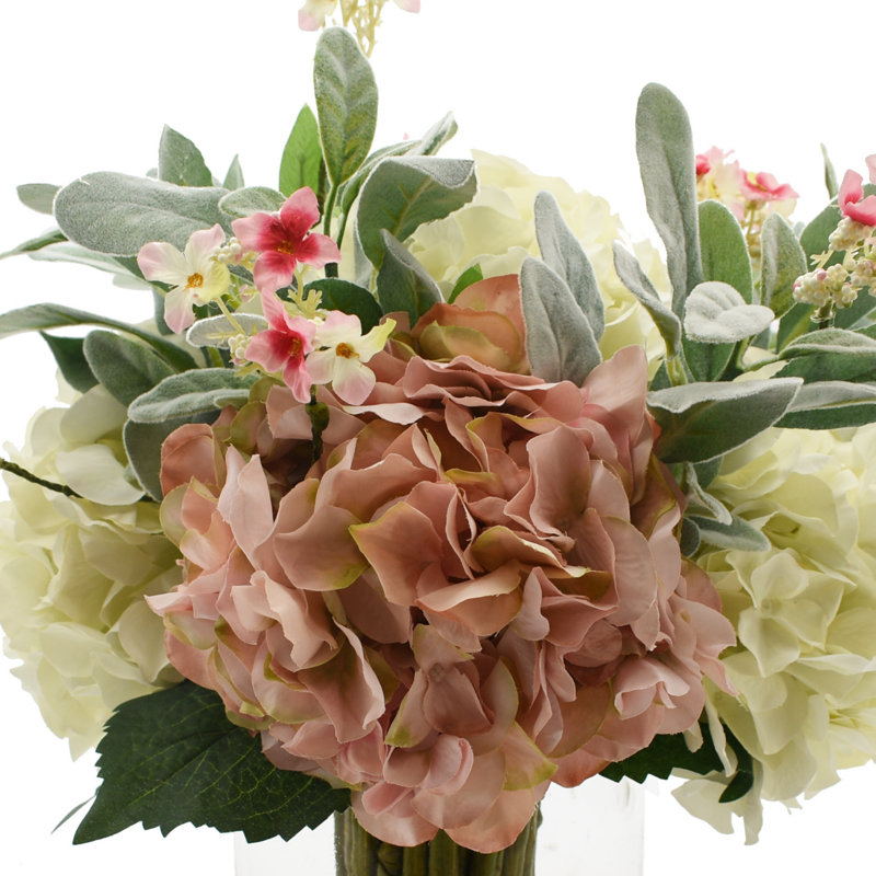 Pink and White Hydrangea Arrangement