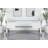 Beverly 4 Drawer - Large Modern Executive Desk with Steel X-shaped Legs – Contemporary Home Office Writing Table-735421736