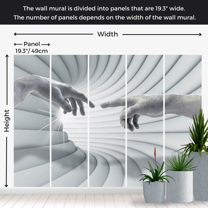 Peel & Stick 3D Illusion Wall Mural - Touch Of Light, 115" W x 82" L