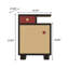 H 22,83 po x l 16,93 po, table de chevet, tiroir, armoire de rangement et tablette