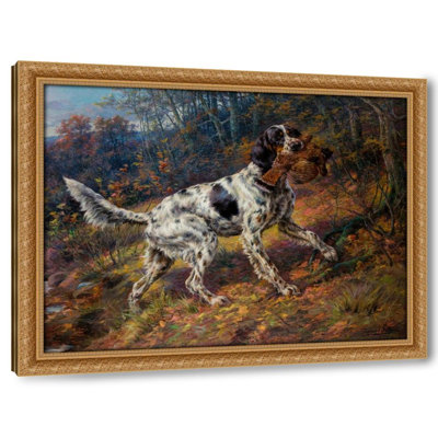 English Setter with Grouse