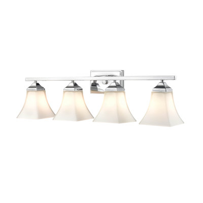 Luminaire à 4 lumières 31,5 po Fabia Luminaire pour meuble-lavabo en nickel brossé