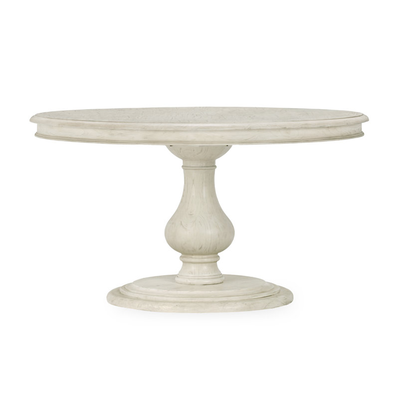 Table de salle à manger Albia, Blanc rétro