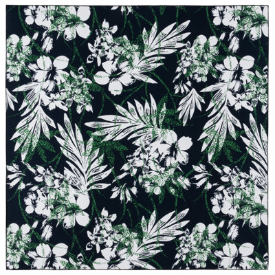 Tapis noir / vert Amalea 825