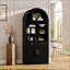 Bibliothèque arquée avec armoire de rangement, bibliothèque haute avec tablettes réglables pour un décor moderne-1695792271