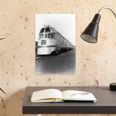 1930S Zephyr Train Engine Cars In Perspective Burlington Route Railroad Classic Retro Vintage Urban Wall Art