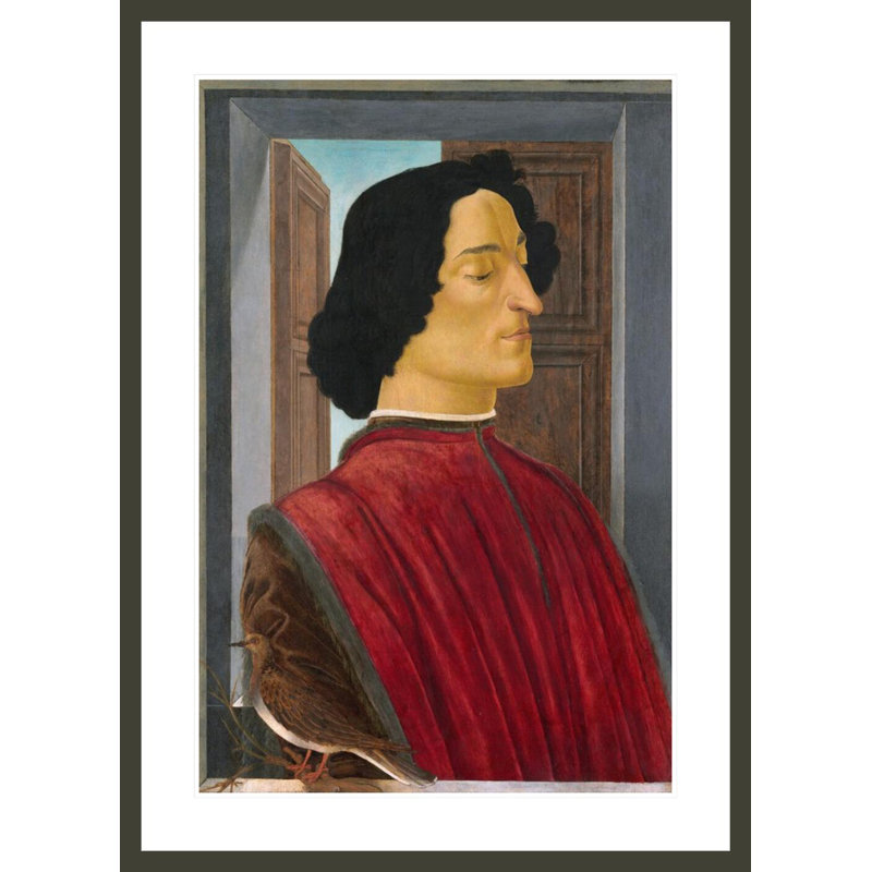 «Giuliano de 'Medici» par Sandro Botticelli, impression giclée encadrée, H 41,5 po x l 30,05 po