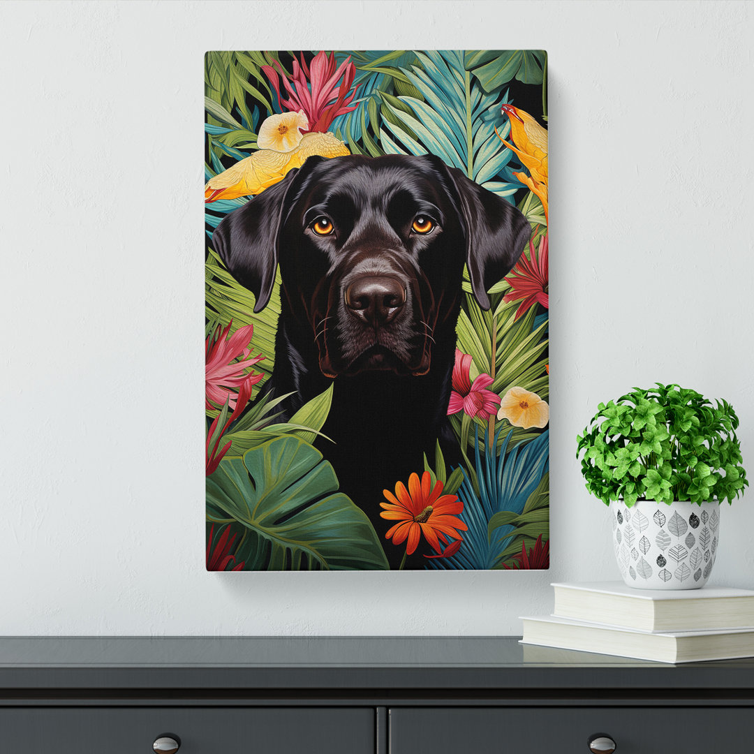 Labrador Retriever Contemporary Art - Wrapped Canvas