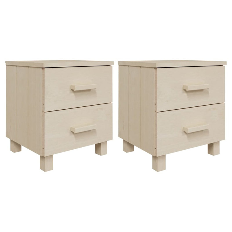 Gwendy 40cm W Bedside Table, Honey Brown
