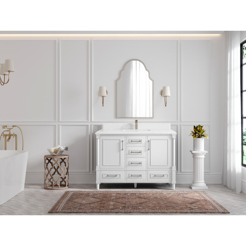 Meuble-lavabo l 48 po x P 22 po x H 36 po Aberdeen, Empira, Blanc