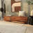 Wood Block Rectangular Bench with Elevated Base