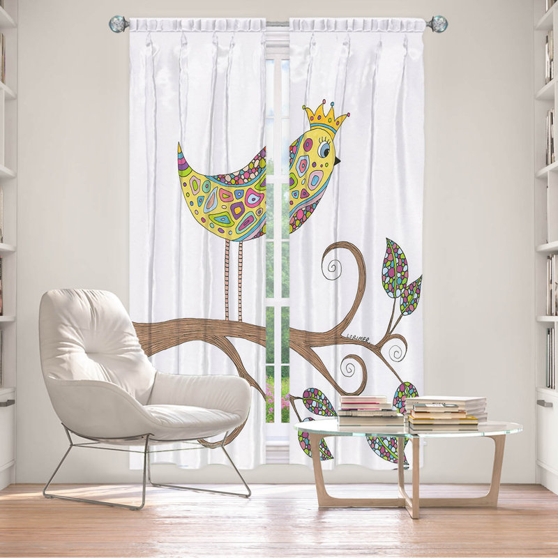 Ensemble de rideaux en polyester 2 pièces Elioenai, L 20 po x L 61 po