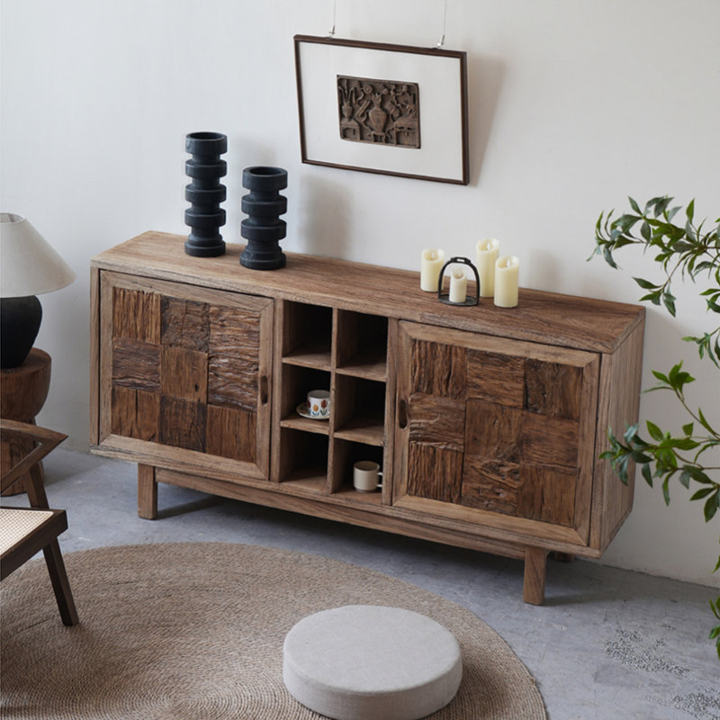 Retro-Style Large-Capacity Sideboard