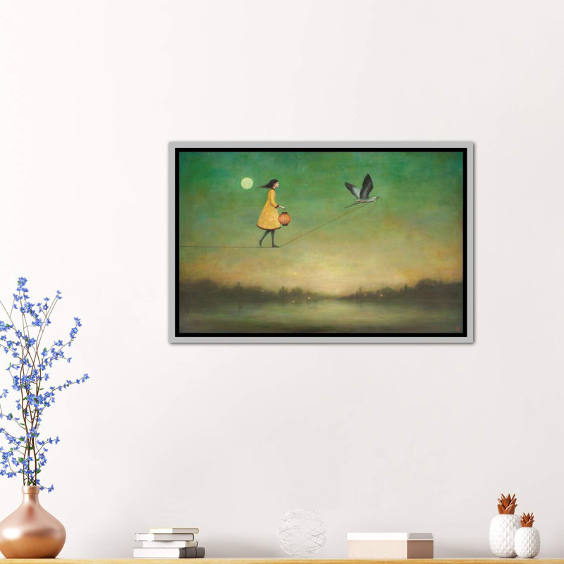 « blue moon expedition » par duy huynh-print, H 40 po x l 60 po x P 1,5 po, Toile avec cadre argenté