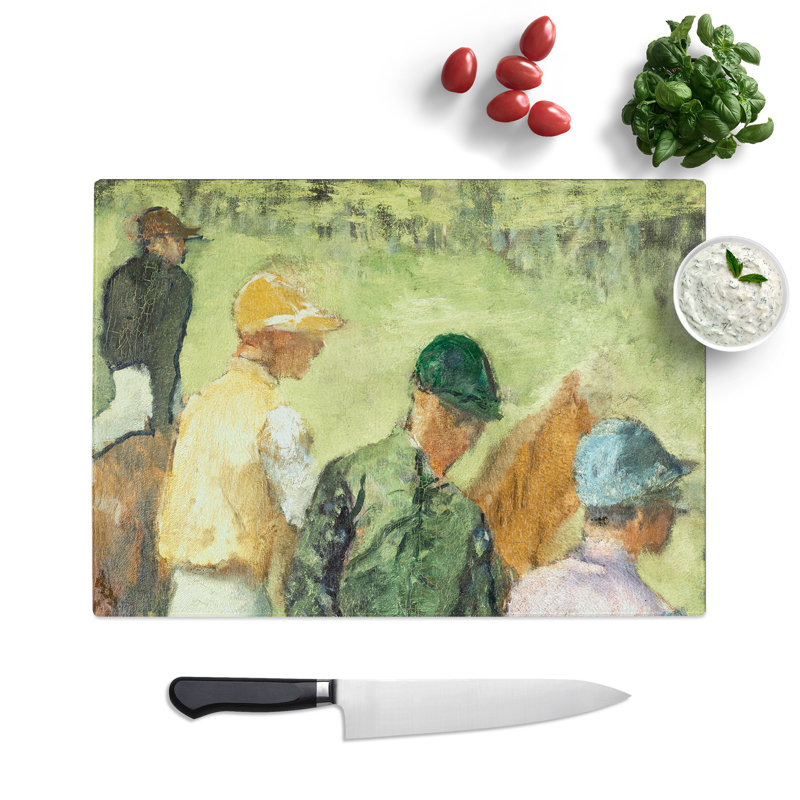 Four Jockeys by Edgar Degas Chopping Board, 0.4cm H x 28.5cm W x 39cm L