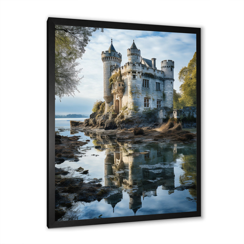 Bromelaid Castles Dreamy Reflections III, reproduction d'art sur toile, H 32 po x l 16 po x P 1 po, Cadre photo noir