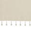 Lightweight Faux Silk Valance With Beads Pewter 50x26"-883000851