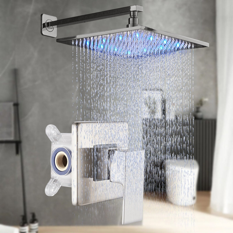 Système de douche complet à pression équilibrée (température et volume) avec valve brute