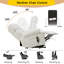 Fauteuil inclinable électrique moderne avec contrôle à bouton-poussoir, revêtement en tissu moelleux, chaleur et massage, poches latérales, siège spacieux-63576213