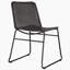 Chaise d'appoint brune en faux rotin (ensemble de 2)