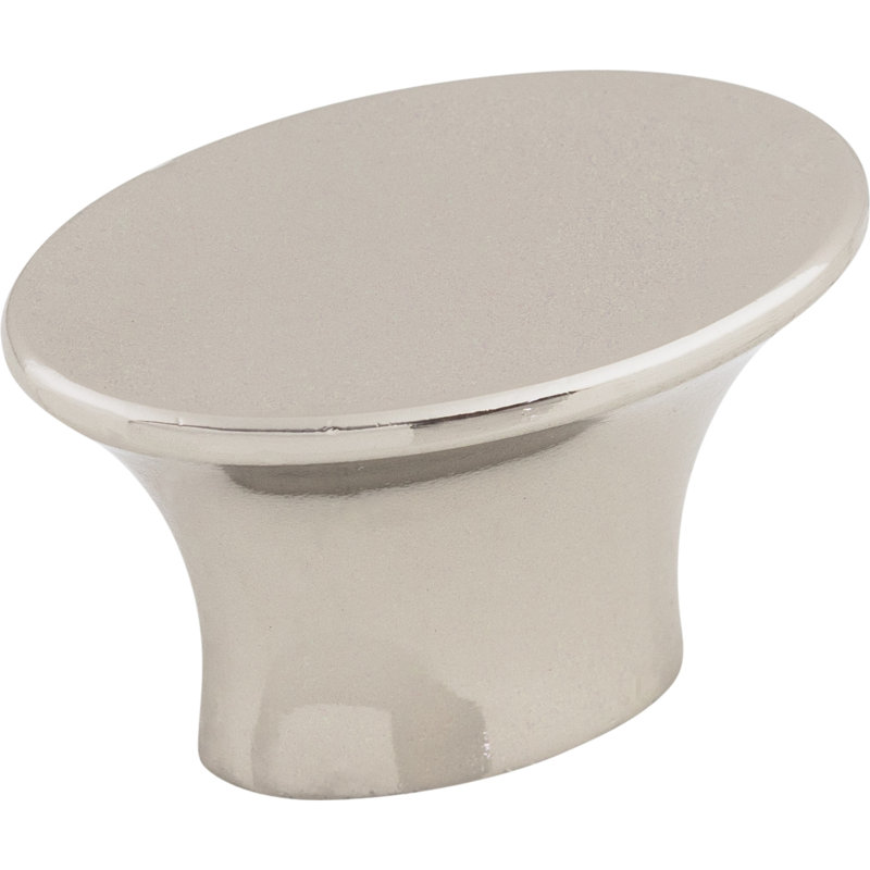 Edgewater 1 1/2" Length Oval Knob, Polished Nickel