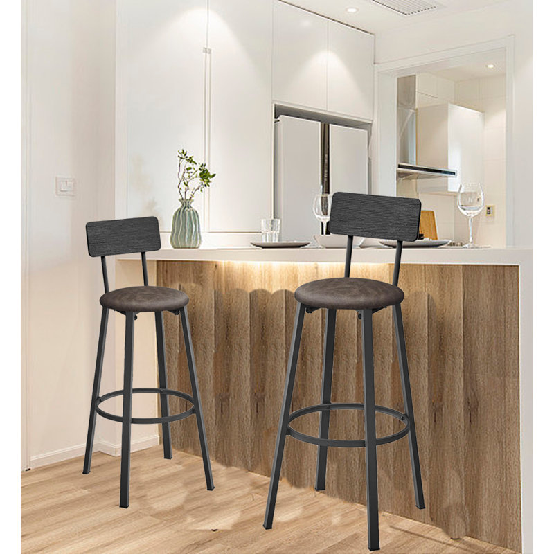 Bar Stool, Brown, Gray