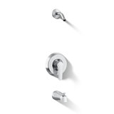Kohler July Rite-Temp Bath and Shower Valve Trim with Lever Handle and Npt Spout, Less Showerhead