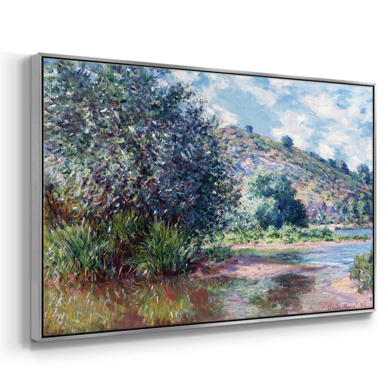 Paysage au port sur toile, H 25 po x l 17 po x P 2 po, Argent