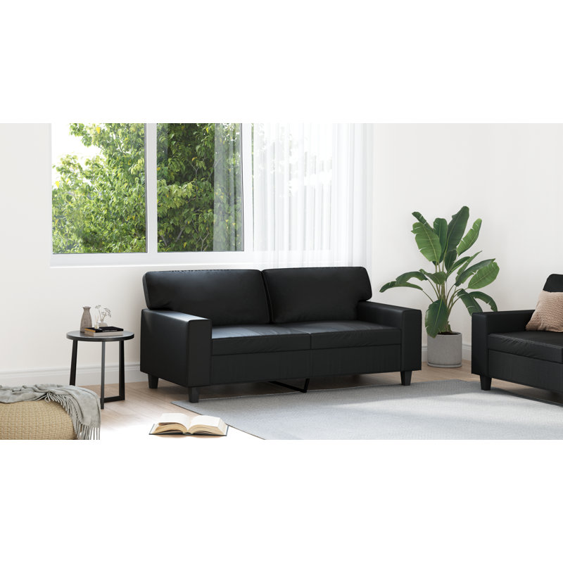 78'' Faux Leather Sofa, 31.5" H x 68.5" W x 30.3" D