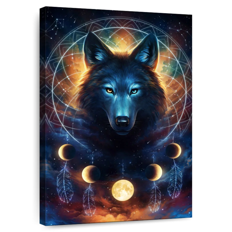 Brampt Dreamcatcher Wolf, 12" H x 8" W
