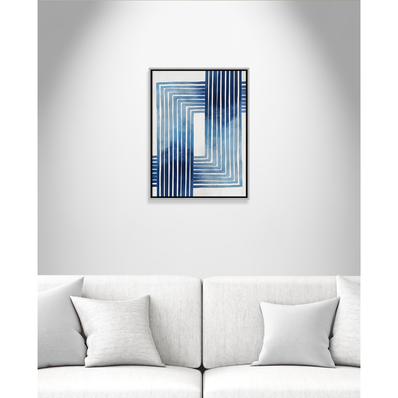 In Unison by Eva Watts - Painting Print, Silver Framed Canvas, 25.5" H x 19.5" W x 2" D