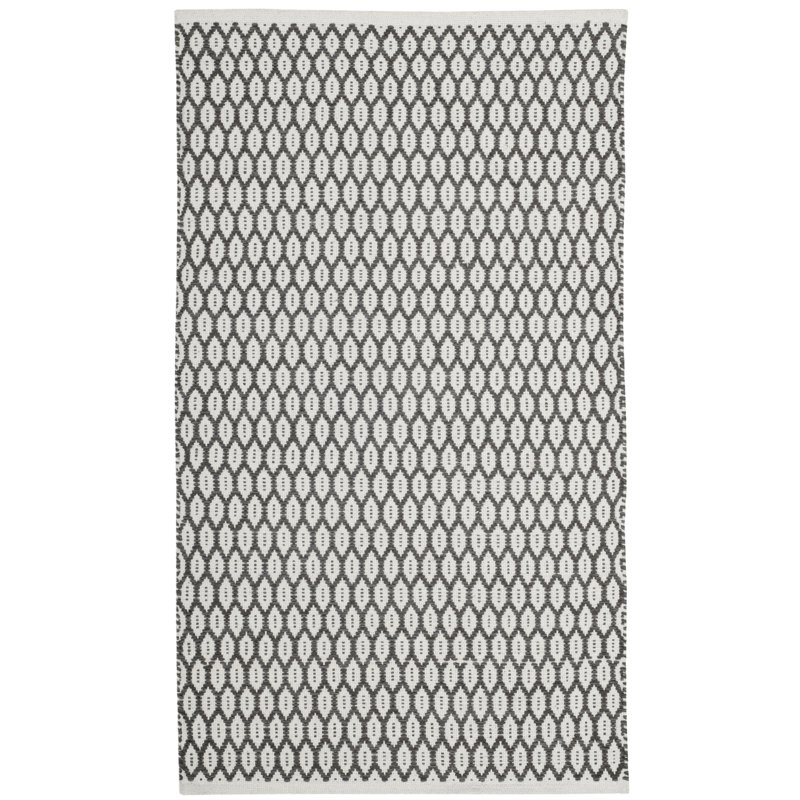 Modena Hand Woven Cotton Geometric Rug, Rectangle 3' x 5'
