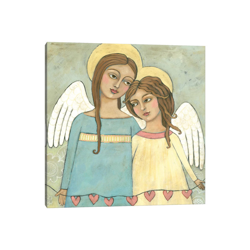 Sisters, Too 1 Piece Painting on Canvas, 30.48 cm H x 30.48 cm W, Wrapped Canvas