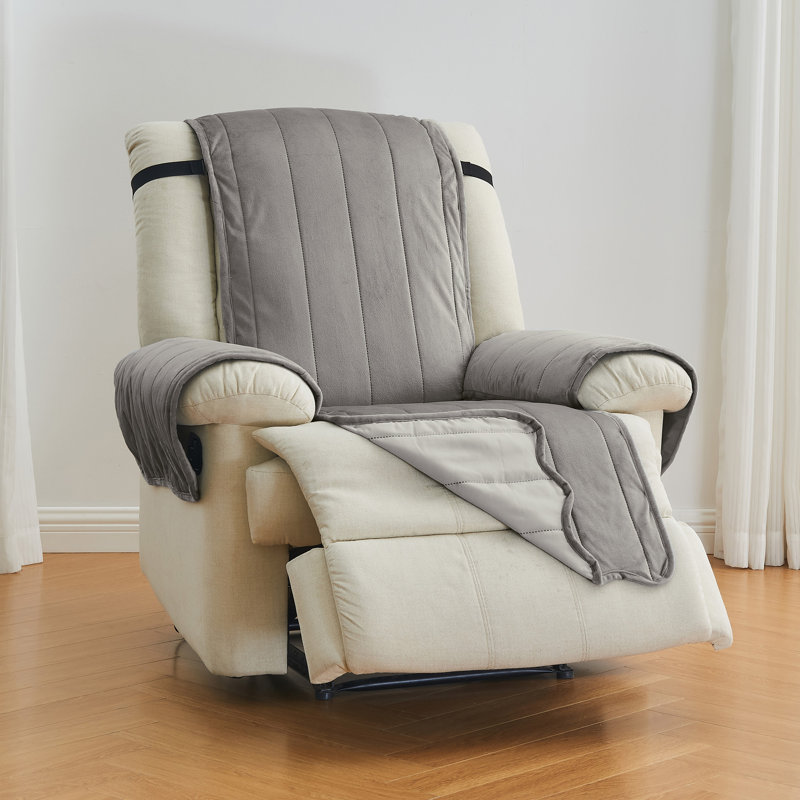 Protecteur de meubles inclinable en velours ultra-doux, Polyester gris